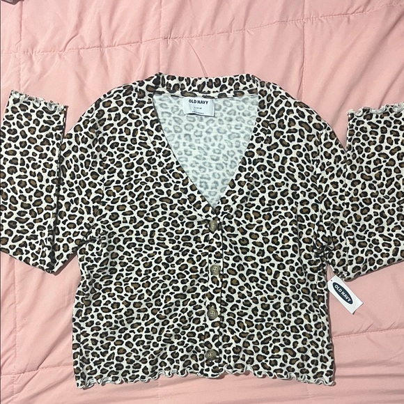 Old Navy Sweaters - Cheetah Print Old Navy Cardigan